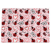 Cute Ladybug Pattern Large Gift Bag Groot Cadeauzakje (Voorkant)