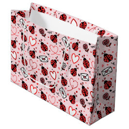 Cute Ladybug Pattern Large Gift Bag Groot Cadeauzakje