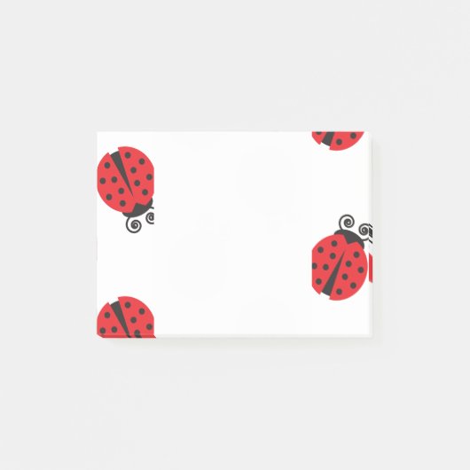 Cute Ladybug Pattern Post-it® Notes (Voorkant)