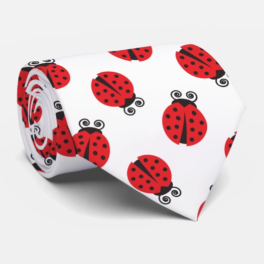 Cute Ladybug Pattern Stropdas (Opgerold)
