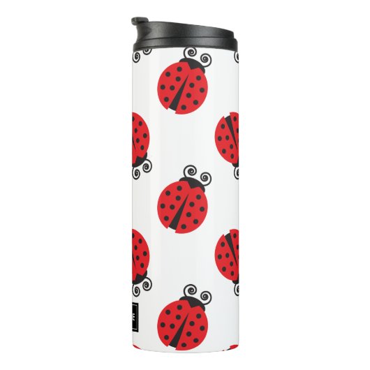 Cute Ladybug Pattern Thermosbeker (Geroteerd rechts)