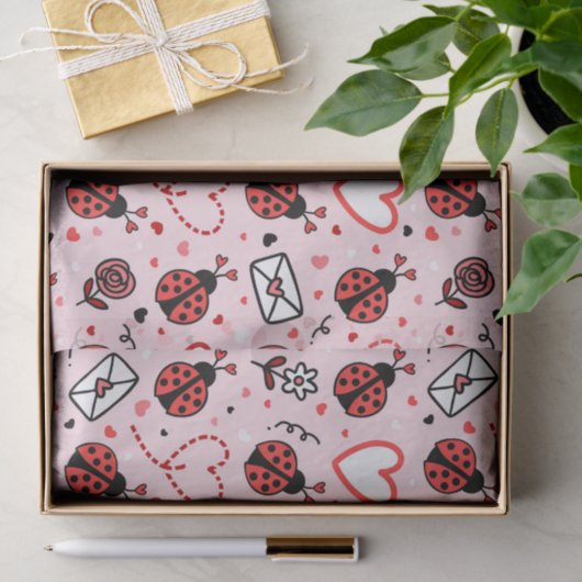 Cute Ladybug Pattern Tissue Paper Tissuepapier (Geschenk)