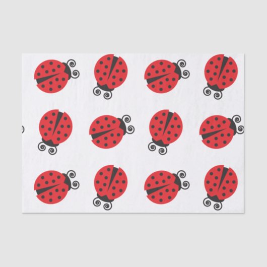 Cute Ladybug Pattern Tissuepapier (Voorkant)