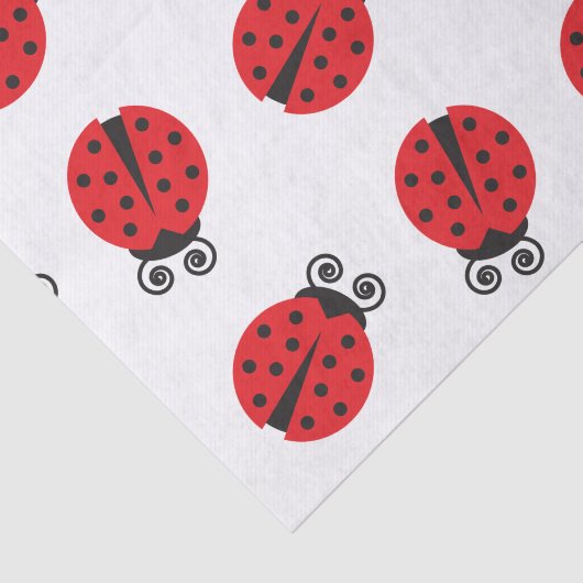 Cute Ladybug Pattern Tissuepapier (Detail)