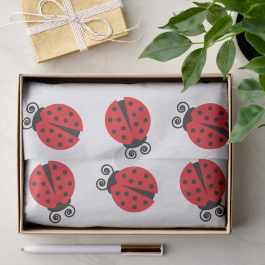 Cute Ladybug Pattern Tissuepapier (Geschenk)
