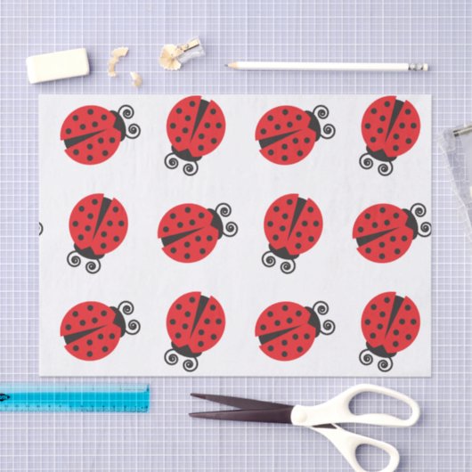 Cute Ladybug Pattern Tissuepapier (Craft)