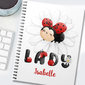 Cute Ladybug Personalized Girl Notitieboek