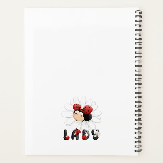 Cute Ladybug Personalized Girl Planner (Achterkant)