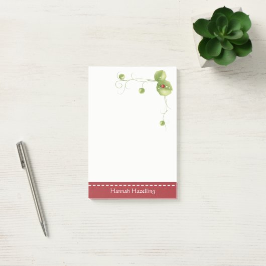 Cute Ladybug Personalized Note Pad (Kantoor)