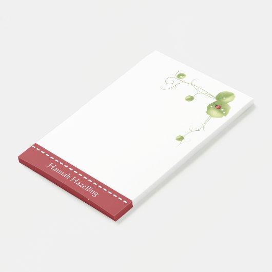 Cute Ladybug Personalized Note Pad (Schuin)