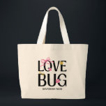 Cute Ladybug Pink Girl Baby Shower Grote Tote Bag<br><div class="desc">Celebrate the mama-to-be in the sweetest way with our “Our Little Ladybug” Tote Bag, a keepsake she’ll cherish long after the baby shower ends. Designed to beautifully coordinate with a baby girl celebration, this charming tote features adorable pink ladybugs set against a modern design for a look that’s both playful...</div>