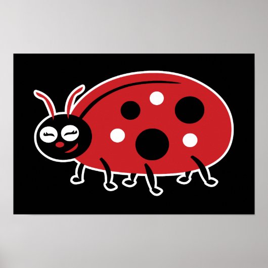 Cute Ladybug Poster (Voorkant)