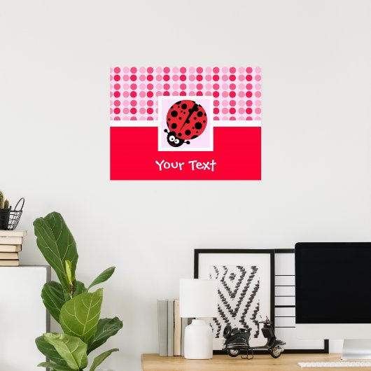 Cute Ladybug Poster (Thuiskantoor)