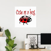 Cute Ladybug Poster (Thuiskantoor)