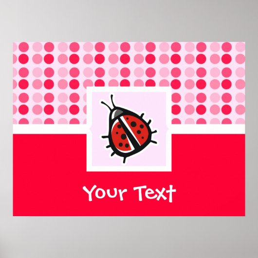 Cute Ladybug Poster (Voorkant)