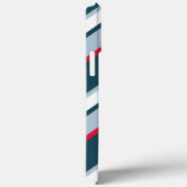 Cute Ladybug Red White Blue Stripes Pattern Case-Mate iPhone Case (Achterkant / Rechts)