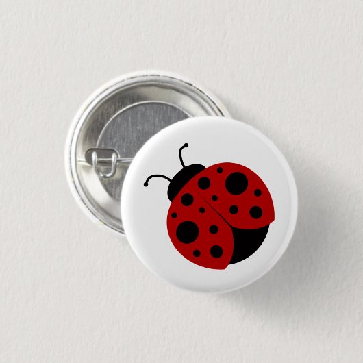 Cute Ladybug Ronde Button 3,2 Cm (Voorkant /achterkant)