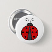 Cute Ladybug Ronde Button 5,7 Cm (Voorkant /achterkant)