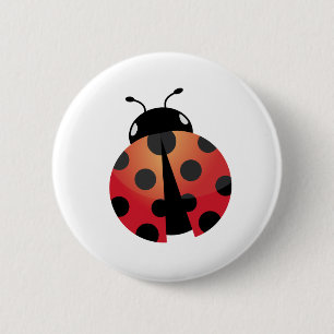 Cute Ladybug Ronde Button 5,7 Cm