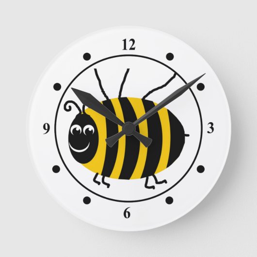 Cute Ladybug Ronde Klok (Voorkant)