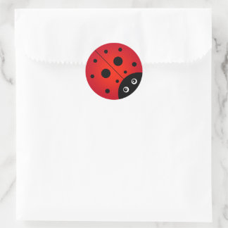 Cute Ladybug Ronde Sticker