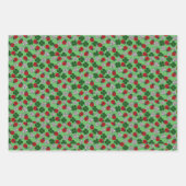 Cute Ladybug rood en groen patroon Inpakpapier Vel (Voorkant)