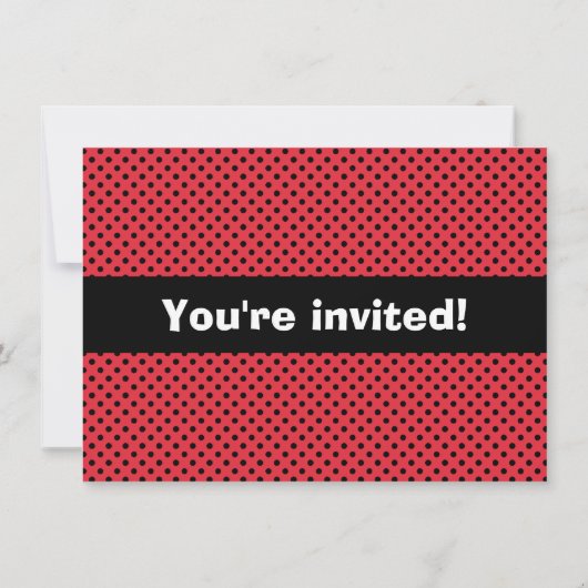 Cute Ladybug, Second Birthday Party, polka dots Kaart (Achterkant)