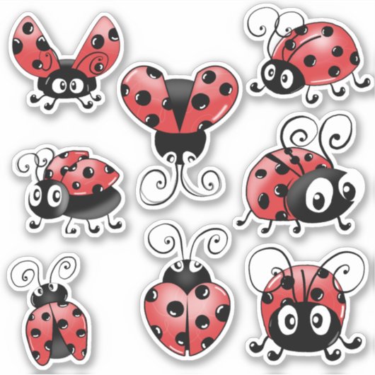 Cute Ladybug Sticker (Voorkant)
