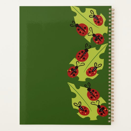 Cute Ladybug Teacher School Homeschool Planner (Achterkant)