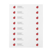 Cute Ladybug Tekening Omwikkelbaar Adreslabel (Vel)