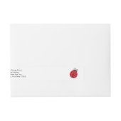 Cute Ladybug Tekening Omwikkelbaar Adreslabel (Voorkant)