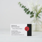 Cute Ladybug Tekening Visitekaartje (Staand voorkant)