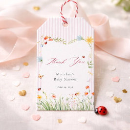 Cute Ladybug Wildflower Baby Shower Thank You Cadeaulabel