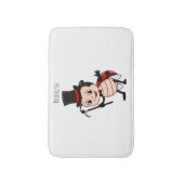 Cute ladybug with top hat and tie cartoon badmat (Voorkant Verticaal)