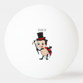 Cute ladybug with top hat and tie cartoon pingpongbal (Achterkant)
