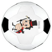 Cute ladybug with top hat and tie cartoon voetbal (Gedraaid)