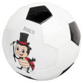Cute ladybug with top hat and tie cartoon voetbal (Drie kwart)