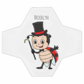 Cute ladybug with top hat and tie cartoon voetbal (Enkel)