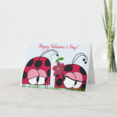 Cute Ladybug Wooking Zijne Nieuwe Liefde Kaart (Voorkant)