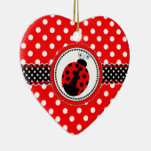 Cute Ladybugs 1e verjaardag Keramisch Ornament (Rechts)
