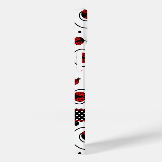 Cute Ladybugs and Swirls Name Case-Mate iPhone Case (Achterkant / Rechts)