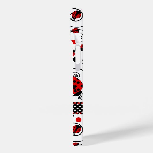 Cute Ladybugs and Swirls Name Case-Mate iPhone Case (Achterkant / Links)