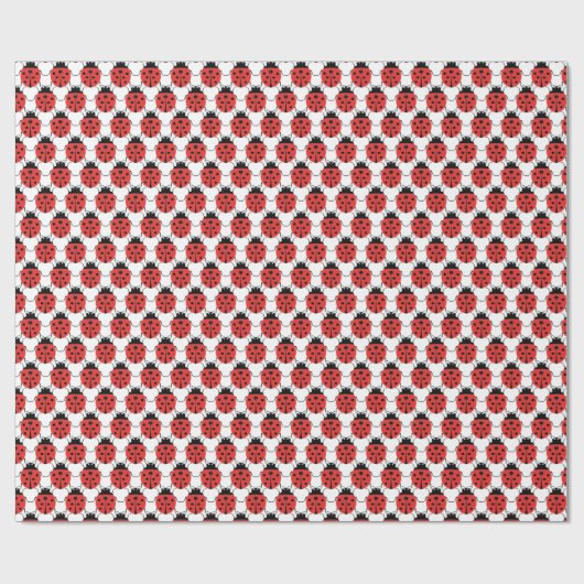 Cute ladybugs as gift wrap paper cadeaupapier (Vlak)