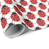Cute ladybugs as gift wrap paper cadeaupapier (Rol Hoek)