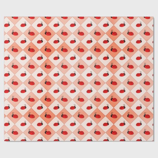 Cute Ladybugs Cadeaupapier (Vlak)