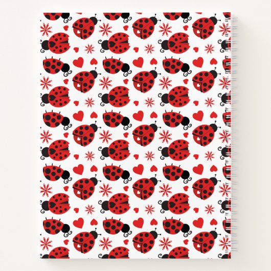 Cute Ladybugs Custom School Notitieboek (Achterkant)
