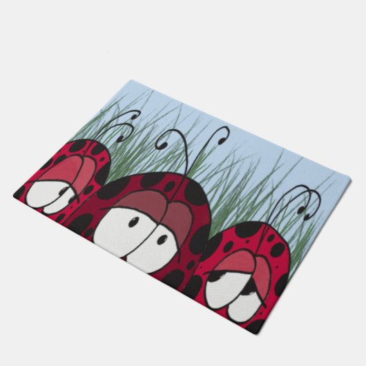 Cute Ladybugs Deurmat (Schuin)