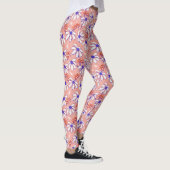 Cute Ladybugs en Daisies roze en blauw Leggings (Rechts)
