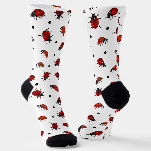 Cute Ladybugs en Polka Dots Ladybird Sokken (Gebogen)