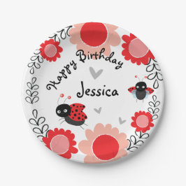 Cute Ladybugs First Birthday Party Bord